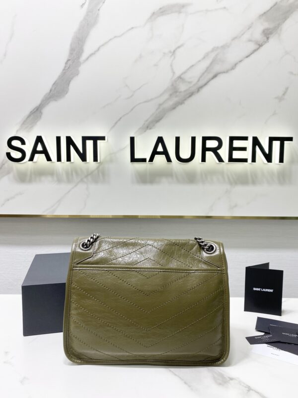 YSL Saint Laurent's Niki's Medium Handbag - Olive Green - Image 5