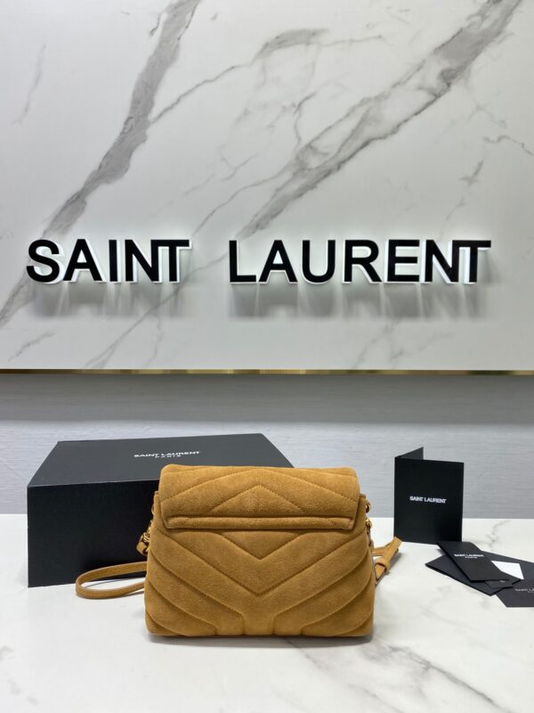 YSL LouLou Y-Shaped Small Shoulder Bag - Brown - Image 5