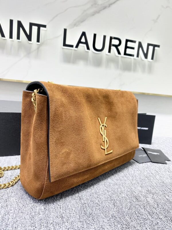 YSL Yves Saint Laurent Chain Handbag - Orange - Image 4