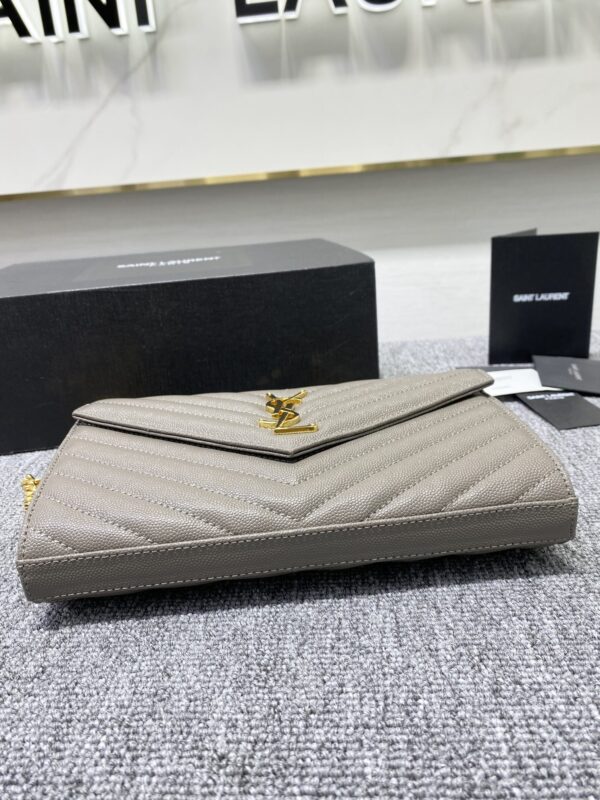 YSL Yves Saint Laurent Clutch Bag - Gray - Image 4