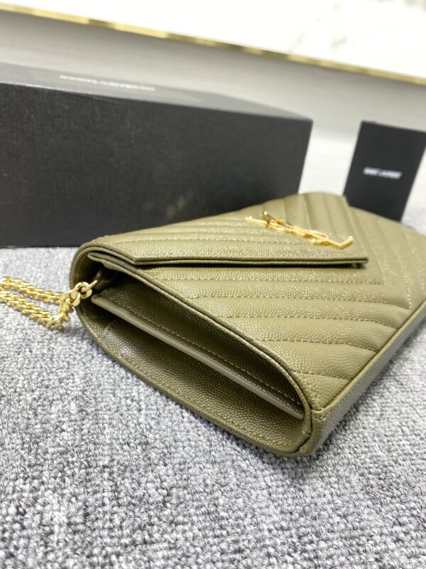 YSL Yves Saint Laurent Clutch Bag - Peanut Green - Image 5