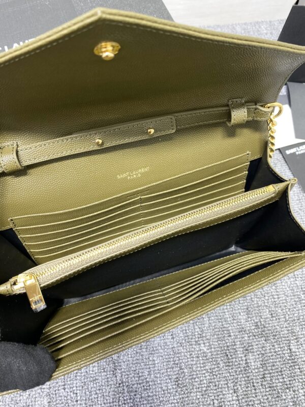 YSL Yves Saint Laurent Clutch Bag - Peanut Green - Image 4