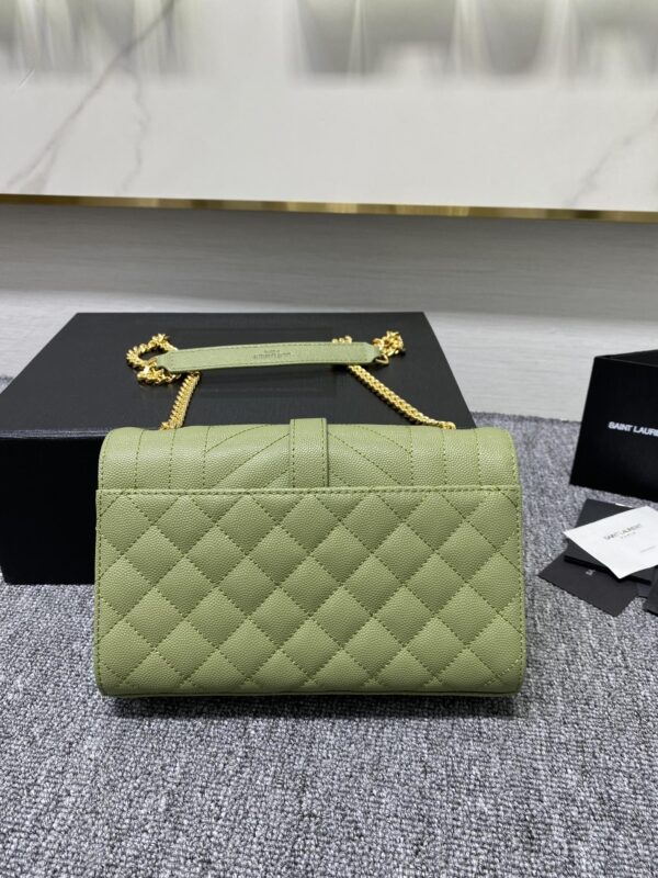 YSL Small Envelope Bag - Light Green - Image 5