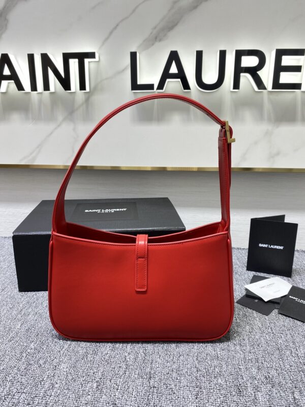YSL's New Patent Leather Armpit Bag - Red - Image 5
