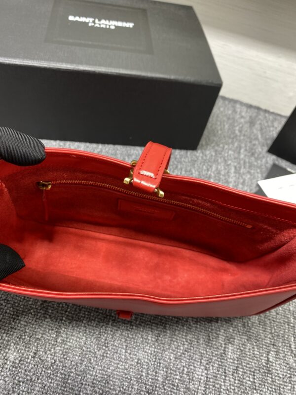 YSL's New Patent Leather Armpit Bag - Red - Image 4