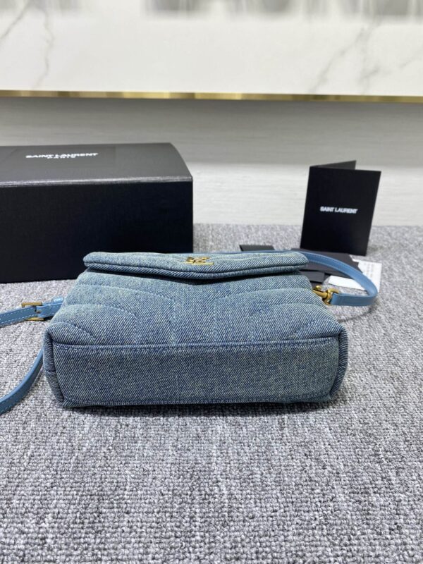YSL Mini Long Denim Series Envelope Shoulder Bag - Image 4