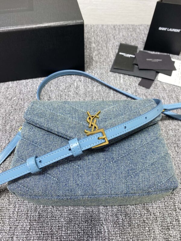 YSL Mini Long Denim Series Envelope Shoulder Bag - Image 2