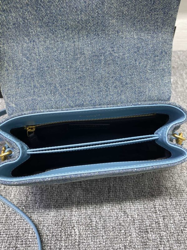 YSL Mini Long Denim Series Envelope Shoulder Bag - Image 3