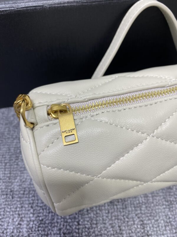 YSL Sade Armpit Cylindrical Bag - White - Image 2