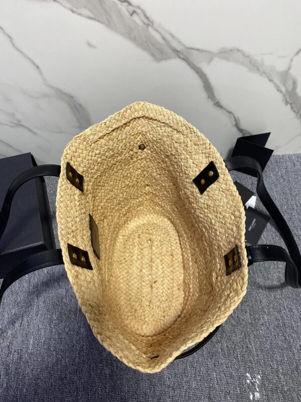 Ysl Saint Laurent Raffia Woven Basket Bag - Image 2