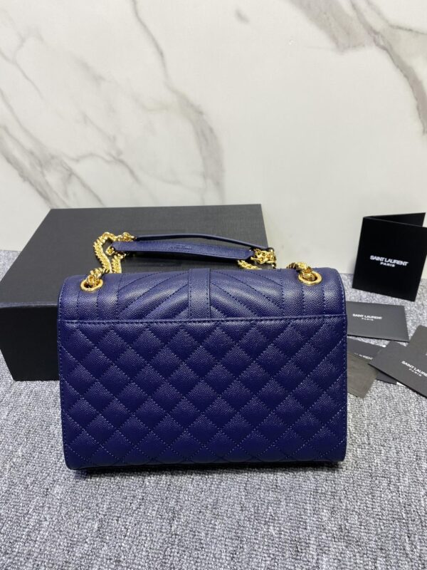 YSL Classic Grid Messenger Bag - Dark Blue - Image 5