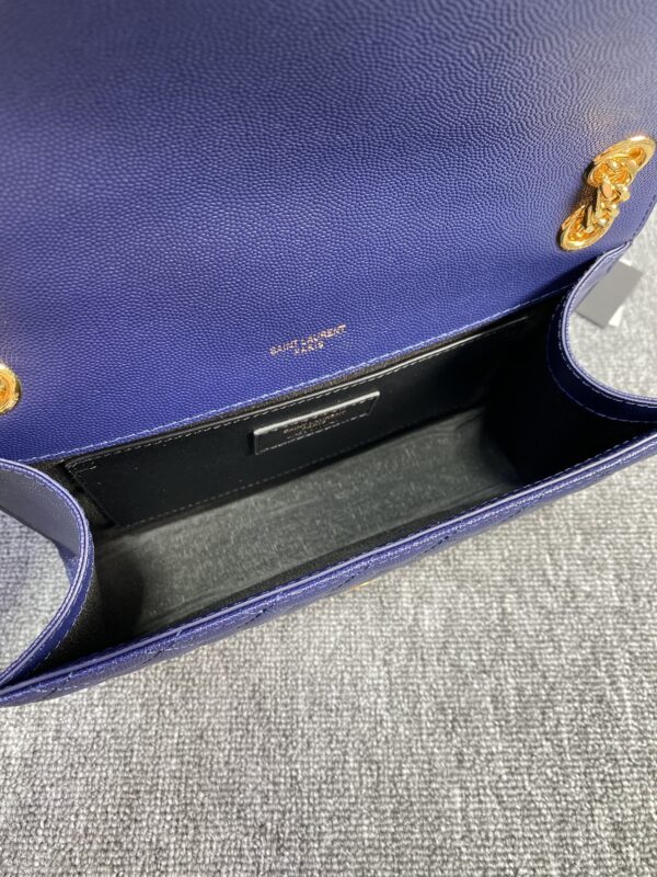 YSL Classic Grid Messenger Bag - Dark Blue - Image 2