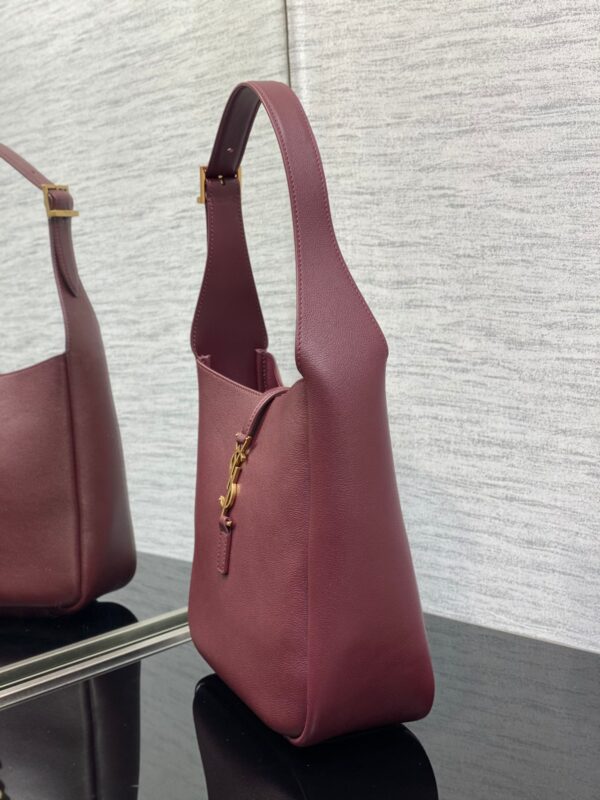 YSL Autumn And Winter Simple Handbag - Maroon - Image 4