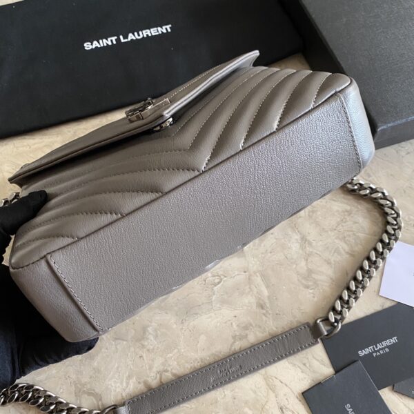 YLS Saint Laurent Medium Chain Messenger Bag  - Gray - Image 4