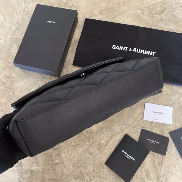 YSL Saint Laurent SADE Puffer Clutch Bag - Black - Image 5