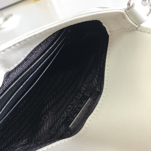 Prada Mini Flap Armpit Bag - White - Image 2