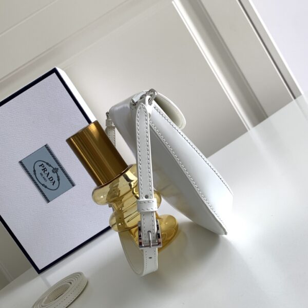 Prada Mini Flap Armpit Bag - White - Image 4
