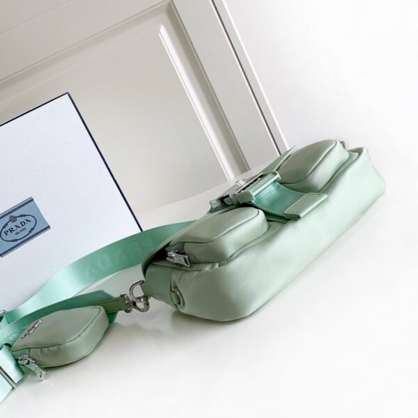 Prada Glossy Leather Shoulder Bag - Green - Image 3