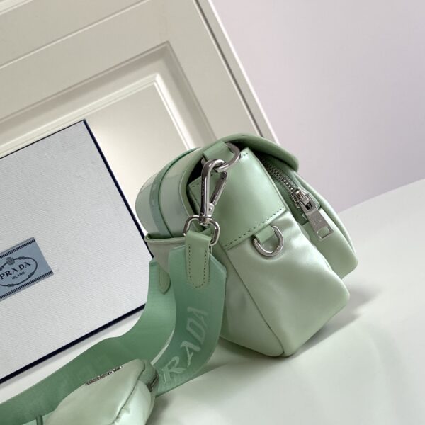 Prada Glossy Leather Shoulder Bag - Green - Image 5