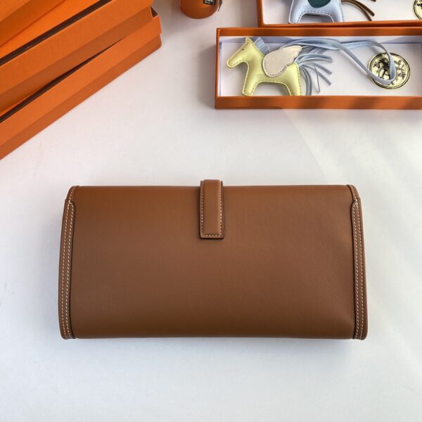 Hermes Jige Elan Clutch - Golden Brown - Image 4