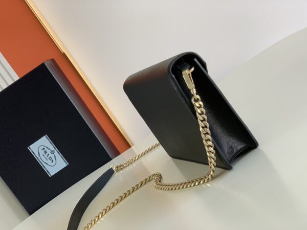 Prada Flap Shoulder Bag - Black - Image 5