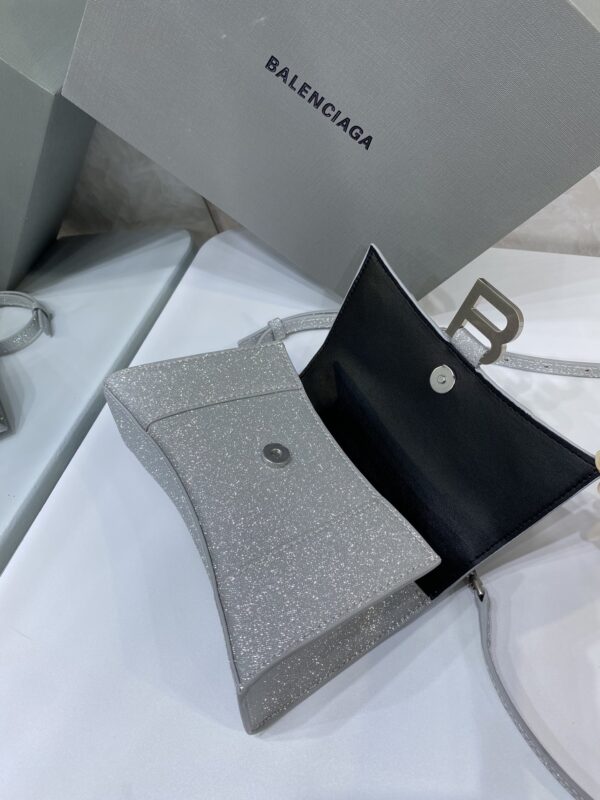 Balenciaga  Heavy-Hitting Small Hourglass Bag - Silver - Image 3