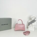 Balenciaga Crocodile Small Hourglass Bag - Pink - Image 3