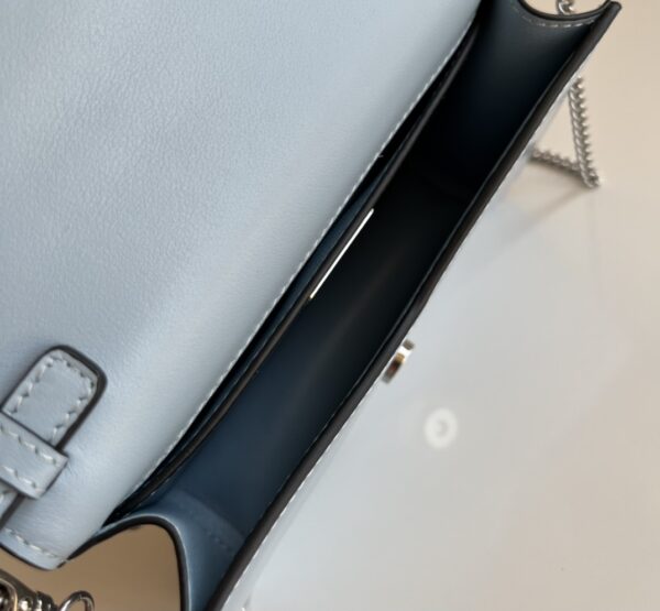 Prada Large Triangular Flip Cover Handbag - Blue - Image 2