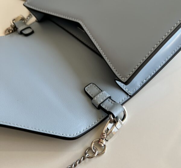 Prada Large Triangular Flip Cover Handbag - Blue - Image 3