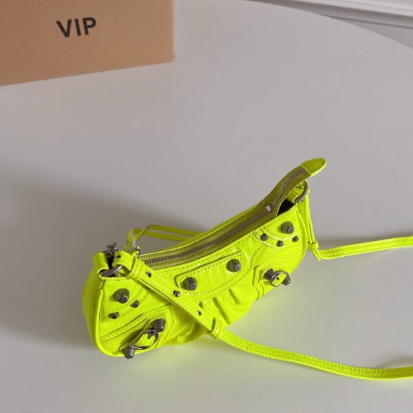 Balenciaga Le Cagole Mini Armpit Bag - Lime - Image 3