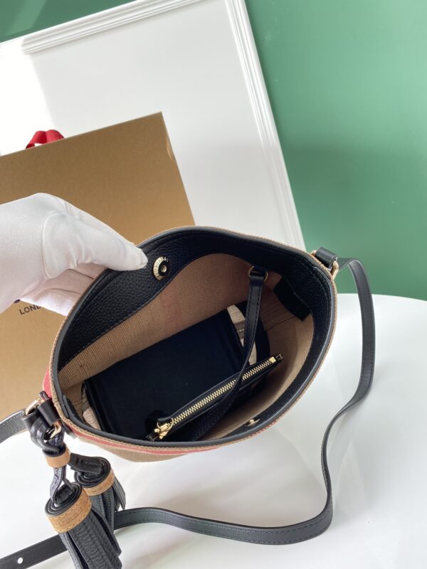 Burberry Ashby Metal Buckle Handbag - Black - Image 3