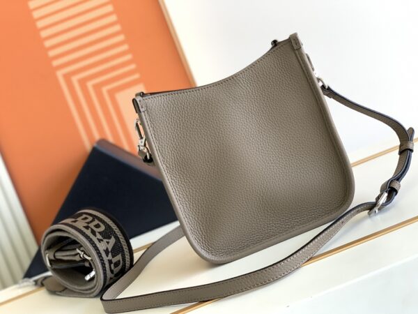 Prada Mini Shoulder Double Strap Bag - Gray - Image 4