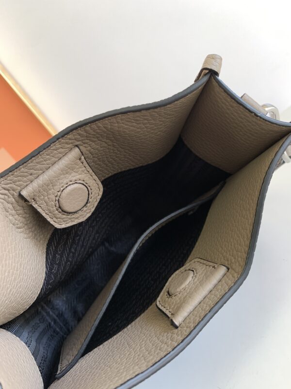 Prada Mini Shoulder Double Strap Bag - Gray - Image 2