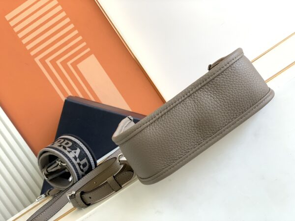 Prada Mini Shoulder Double Strap Bag - Gray - Image 3