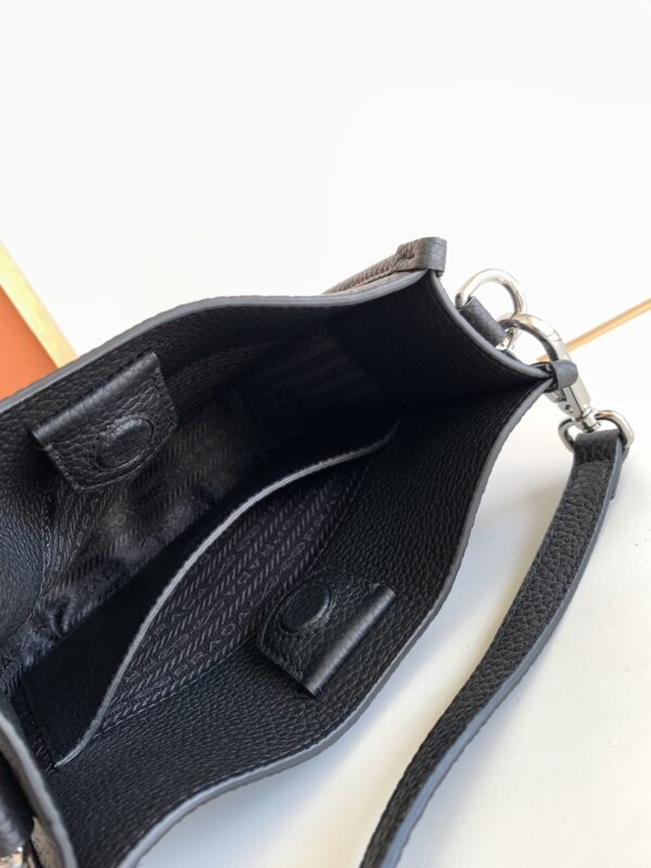 Prada Mini Shoulder Double Strap Bag - Black - Image 2