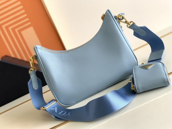 Prada Baokuanqnylon Hobo Large Handbag - Blue - Image 4