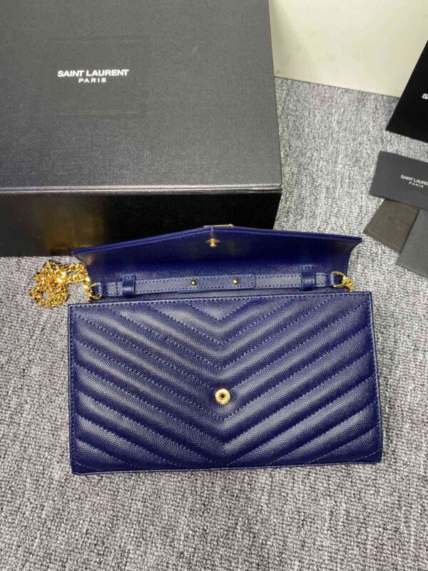YSL Yves Saint Laurent Clutch Bag - Blue - Image 4