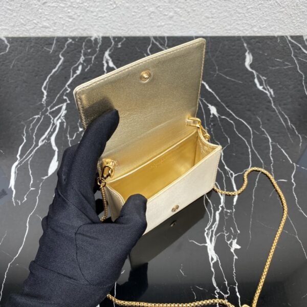 Prada Gold Necklace Crystal Pouch Bag - Image 2