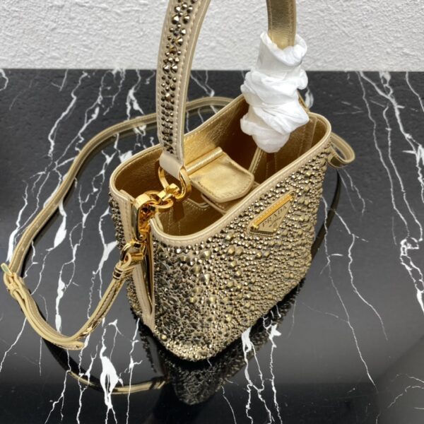 Prada Baby's Breath Bucket Bag - Gold - Image 2