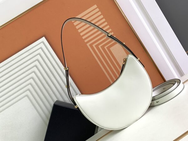 Prada Simple Moon Handbag - White - Image 3