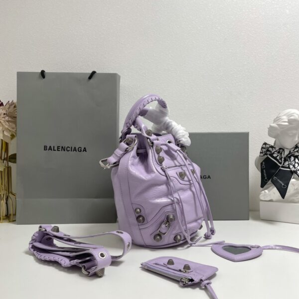 Balenciaga Le Cagole Large Bucket Bag - Purple - Image 5