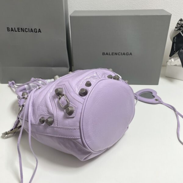 Balenciaga Le Cagole Large Bucket Bag - Purple - Image 3