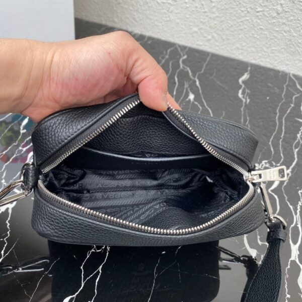 Prada Single-Pull Double Shoulder Strap Handbag - Black - Image 3