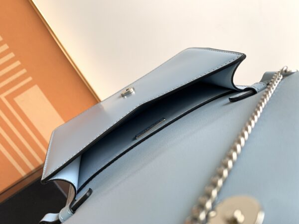 Prada Large Triangular Flip Cover Handbag - Blue - Image 2