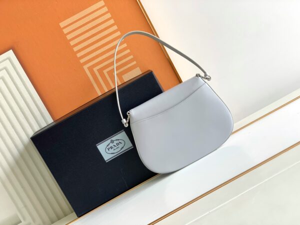 Prada Small Armpit Bag - Ice Gray - Image 5