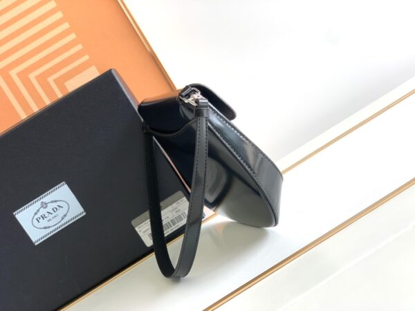 Prada Small Armpit Bag - Flip Black - Image 4