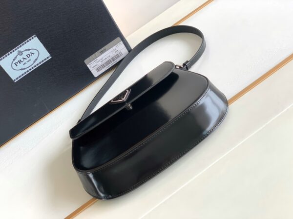 Prada Small Armpit Bag - Flip Black - Image 3