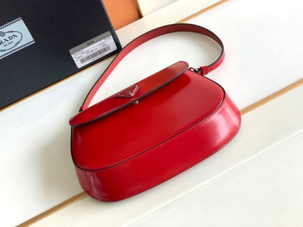 Prada Small Armpit Bag - Flip Red - Image 3
