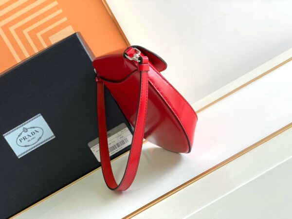 Prada Small Armpit Bag - Flip Red - Image 4