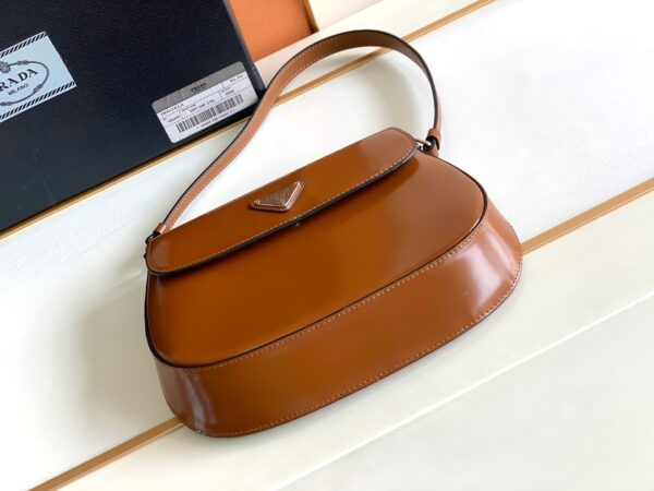 Prada Small Armpit Bag - Clamshell Caramel - Image 3
